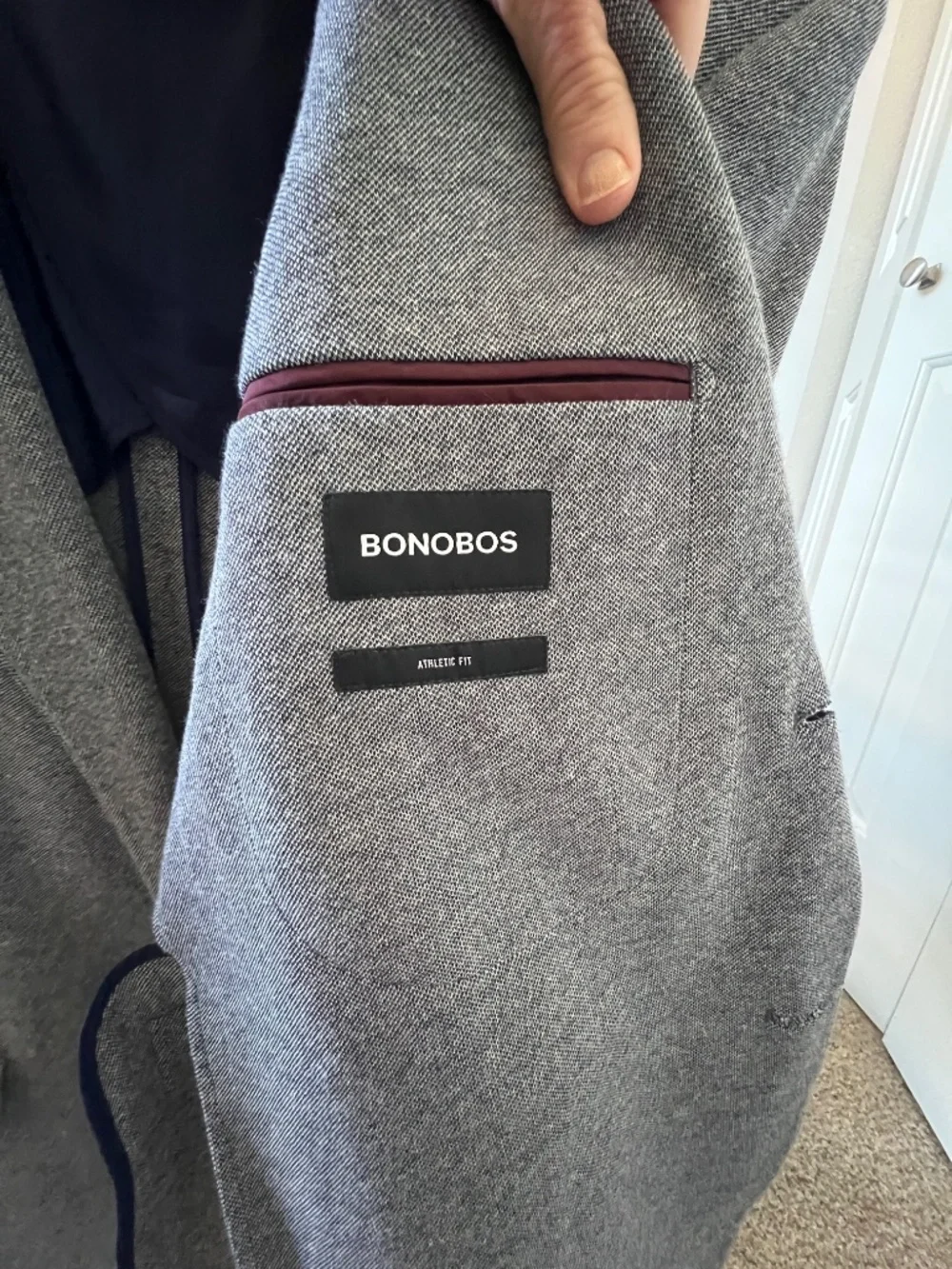 Bonobos jetsetter knit blue blazer